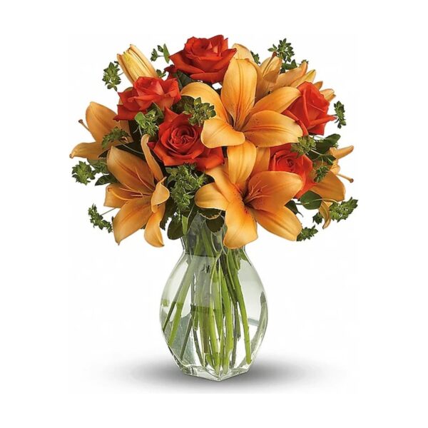 Fiery Lily and Rose
