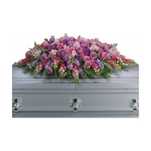 Lavender Tribute Casket Spray