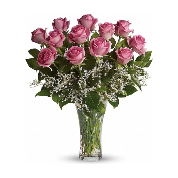 Make Me Blush - Dozen Long Stemmed Pink Roses