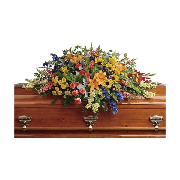 Colorful Reflections Casket Spray