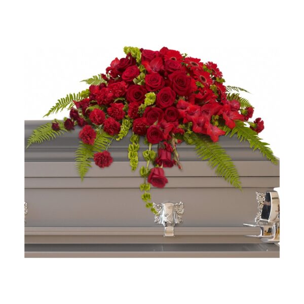 Red Rose Sanctuary Casket Spray
